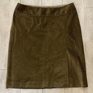 Ann Taylor olive green corduroy skirt Size 10